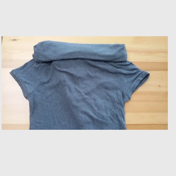 Le Chateau Grey Blouse Sz L - Picture 8 of 8